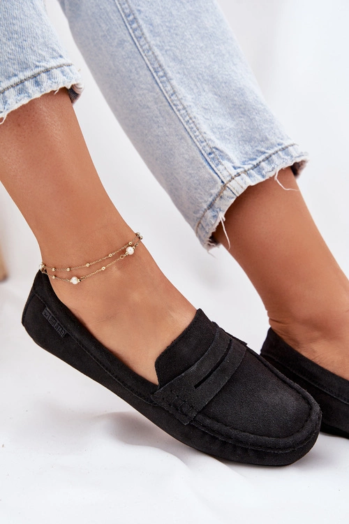 Zamszowe Mokasyny Damskie Big Star RR274948 Czarne