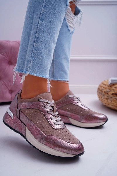 Damskie Sportowe Buty Beżowe Sergio Leone Ondar