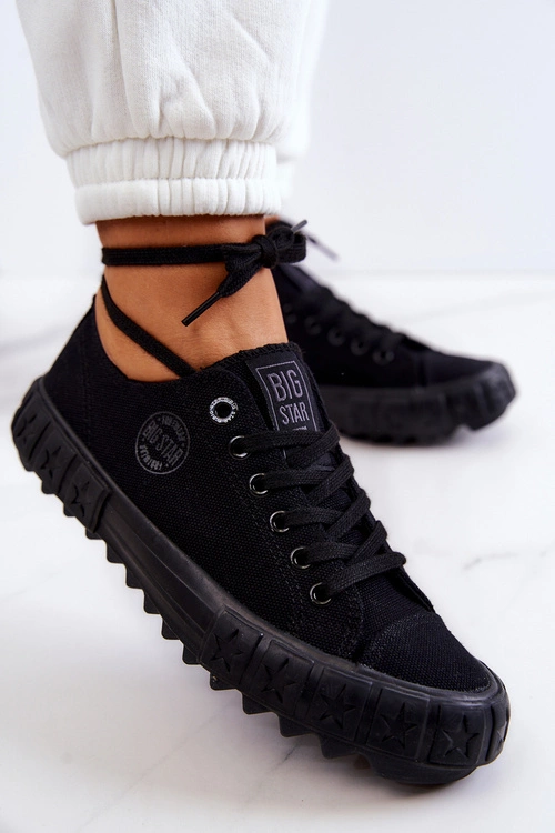 Damskie Trampki Tenisówki BIG STAR JJ274510 Czarne
