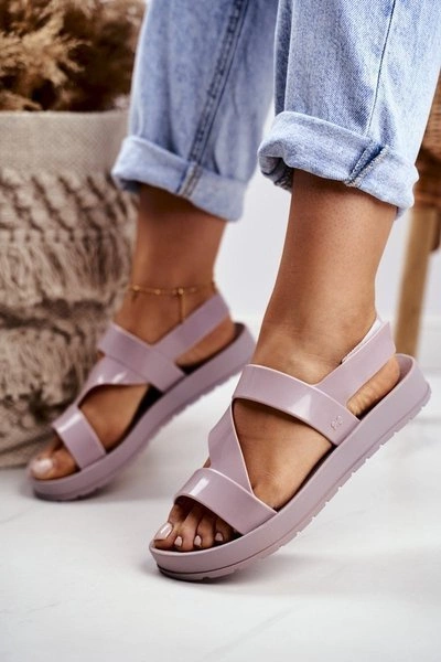 Damskie Sandały Pachnące Gumowe ZAXY Beżowe DD285066