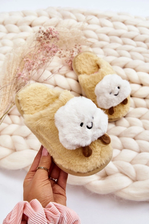 Dziecięce Ocieplane Papcie Z Futerkiem Żólte Rubee