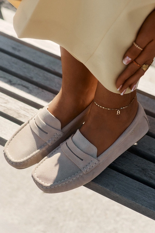 Zamszowe Mokasyny Damskie Big Star RR274947 Beżowe