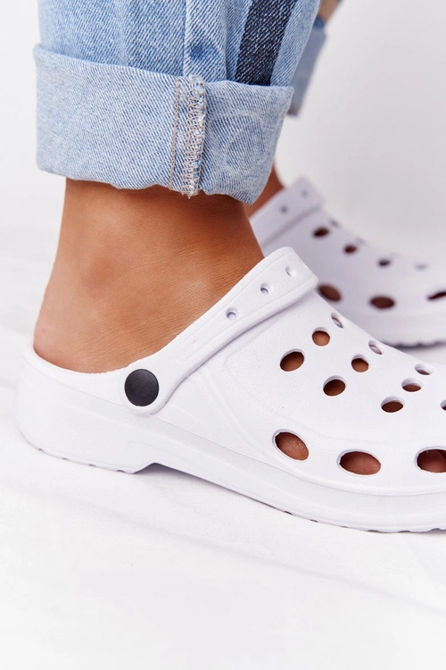 Damskie Klapki Sandały Na Basen Białe Piankowe EVA