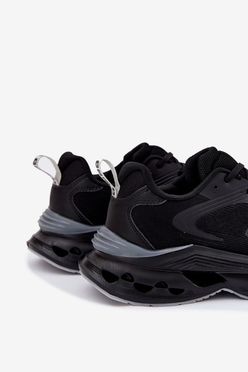 Buty Sportowe Męskie Na Platformie Big Star RR174022 Hi-Poly System Czarne