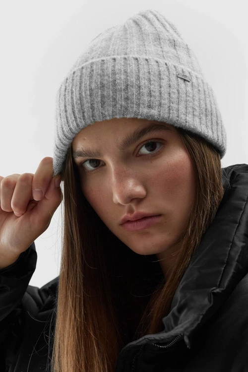 Czapka Zimowa Damska 4F 4FAW23ACAPF299-25M Szara