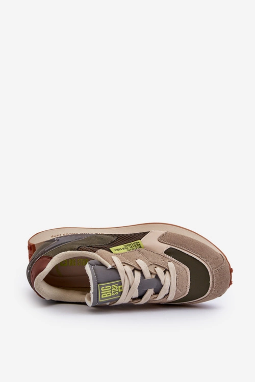 Buty Sportowe Sneakersy Męskie Memory Foam System Big Star NN174345 Khaki