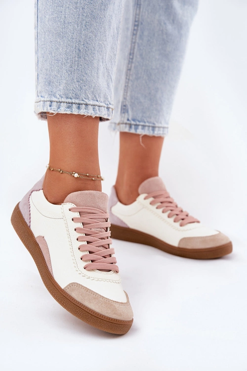 Skórzane Sneakersy Damskie Zazoo N1220 Białe