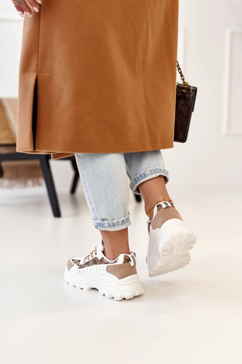 Damskie Sneakersy Na Masywnej Podeszwie Białe Daydreamer