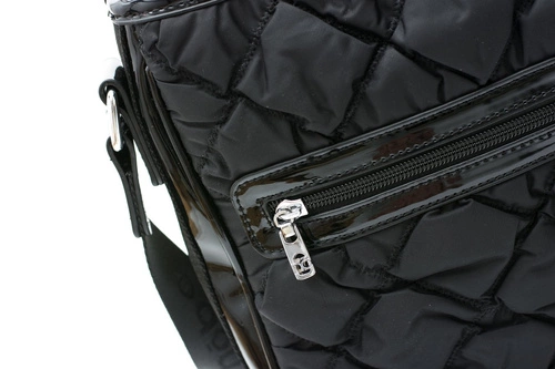 Pikowana Czarna Torebka Listonoszka Nobo