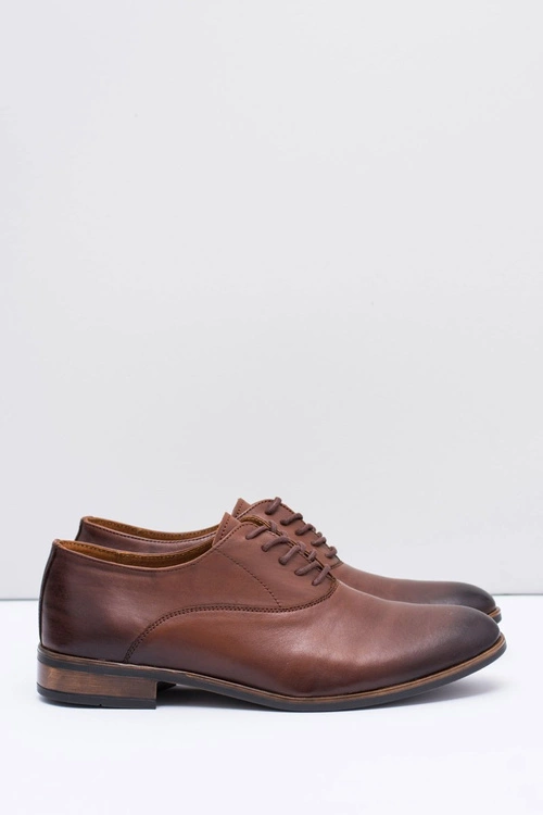 Półbuty Męskie Bednarek Skórzane Wizytowe Brązowe Clark