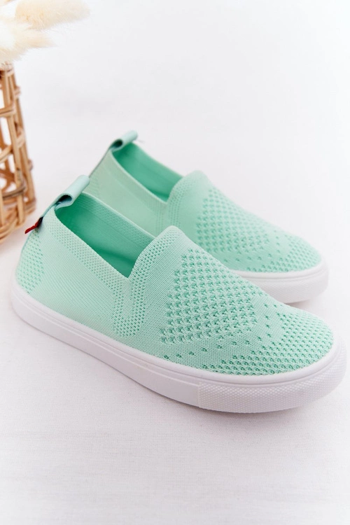 Dziecięce Wsuwane Tenisówki Slip-On Big Star HH374101 Miętowe