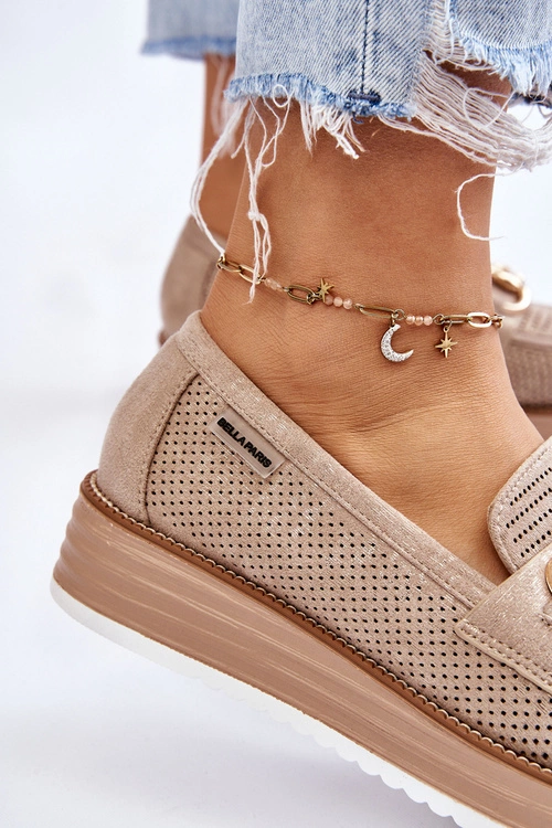 Damskie Mokasyny Na Platformie Beżowe Danny