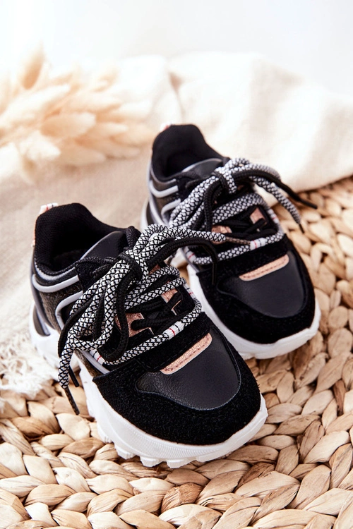 Dziecięce Sportowe Buty Sneakersy Czarne Rommie
