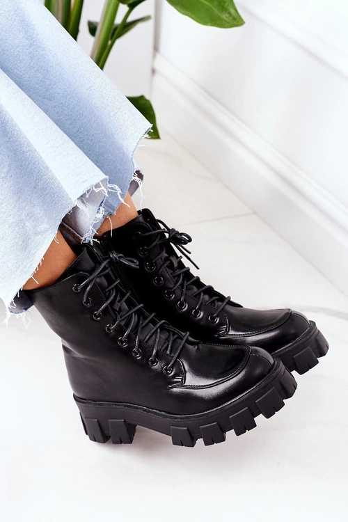 Ocieplane Botki Workery Czarne World Is Mine