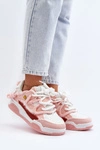 Damskie Sneakersy Z Grubym Sznurowaniem Różowe Miatora