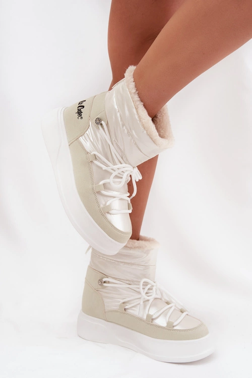 Śniegowce Damskie Na Platformie Lee Cooper LCJ-25-03-3815 Białe