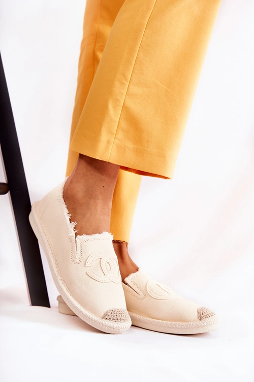 Klasyczne Damskie Espadryle Beżowe Flaure 