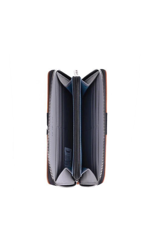 Skórzany Portfel Na Suwak Brązowy Mille