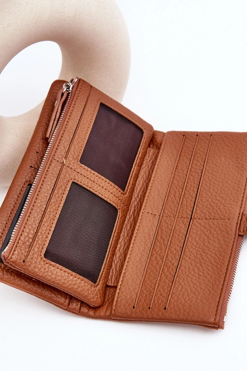 Damski Pojemny Portfel Brązowy Aenima