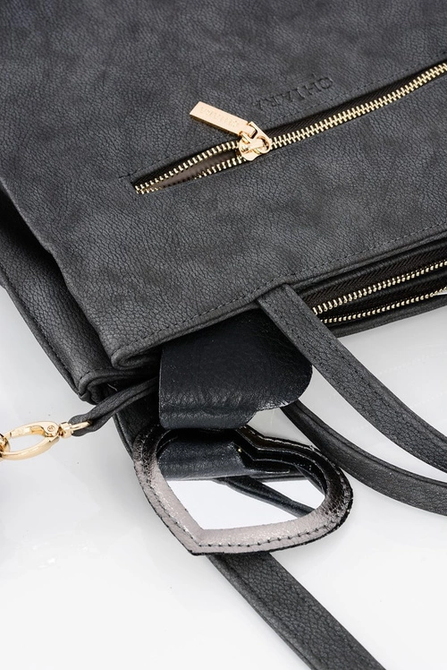 Duża Szara Torebka Damska + Saszetka + Lustereczko POLSKA