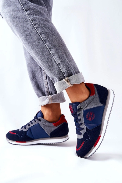 Sportowe Buty Big Star GG274A055 Granatowo-Czerwone
