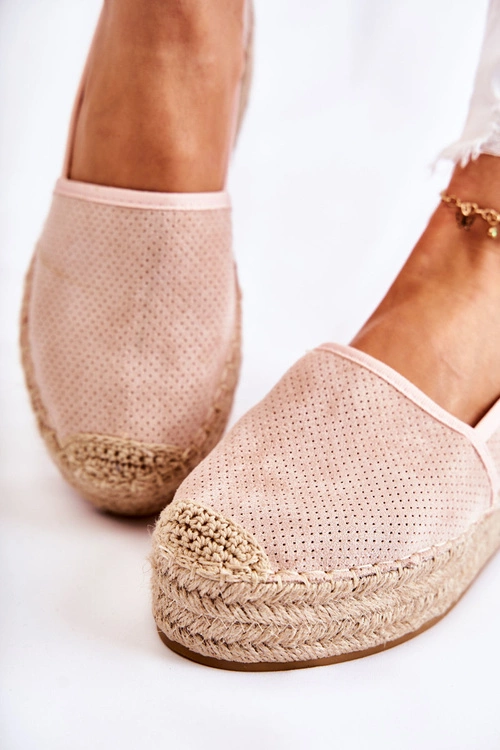 Damskie Espadryle Na Platformie Różowe Marise
