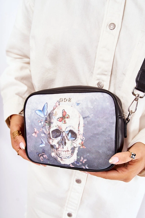 Skórzana Torebka Listonoszka GOE ZNJ011 Czarna