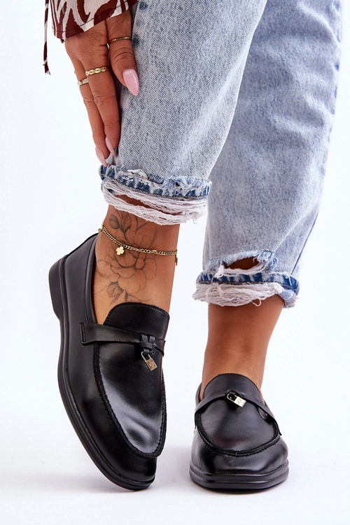 Klasyczne Mokasyny Damskie Czarne Cortez