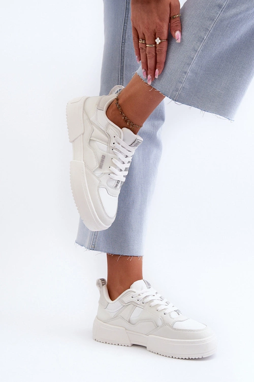 Sneakersy Damskie Big Star NN274357 Memory Foam System Białe