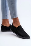 Damskie Tenisówki Trampki Slip-On Czarne Lovinia