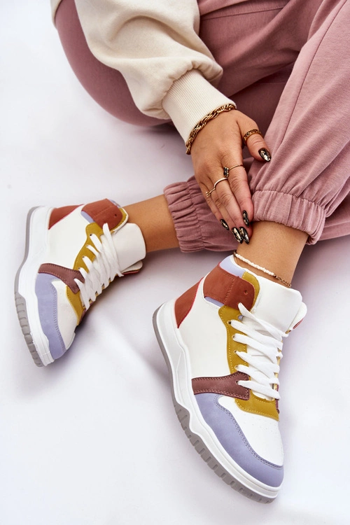 Wysokie Damskie Buty Sportowe Trampki Multikolor Rumour