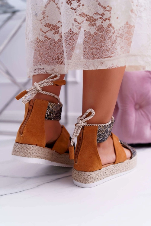 Sandały Damskie na Platformie Camel Ergola