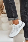 Skórzane Buty Sportowe Sneakersy Damskie S.Barski LR51-551 Białe