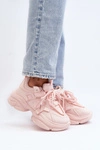 Sneakersy Damskie Na Masywnej Podeszwie Różowe Windamella