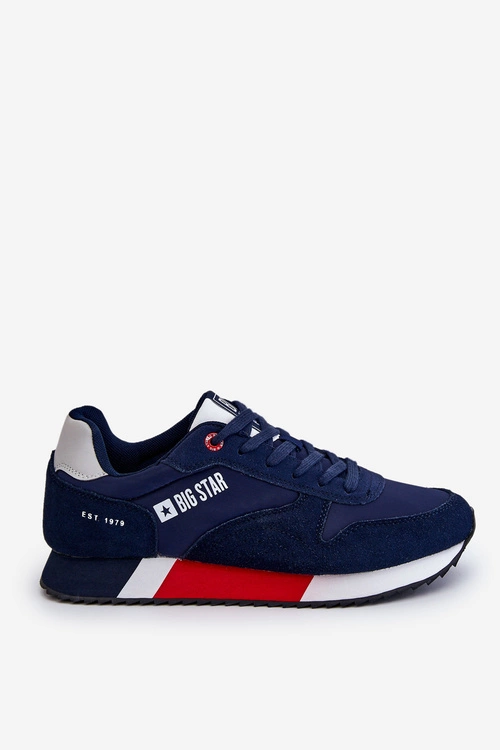Męskie Buty Sportowe Memory Foam System Big Star LL174159 Granatowe