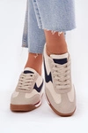 Buty Sportowe Sneakersy Damskie Beżowe Zerina