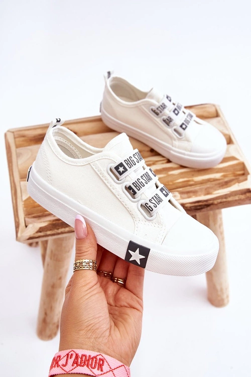 Dziecięce Trampki Wsuwane Big Star LL374007 Białe