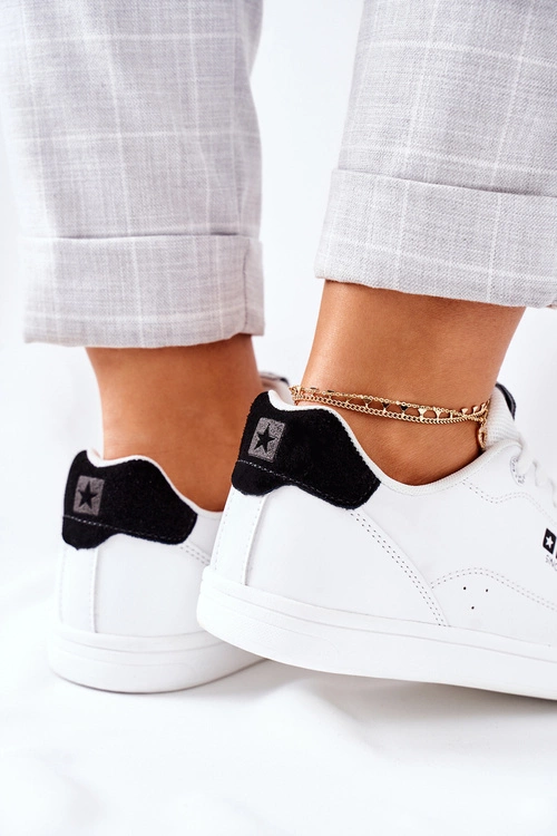 Damskie Skórzane Tenisówki Memory Foam BIG STAR II274319 Białe