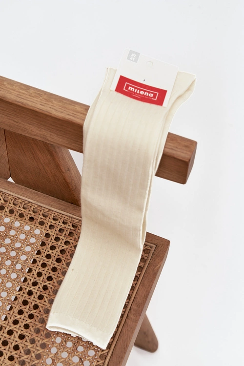 Podkolanówki Z Wełny MERINO Ecru