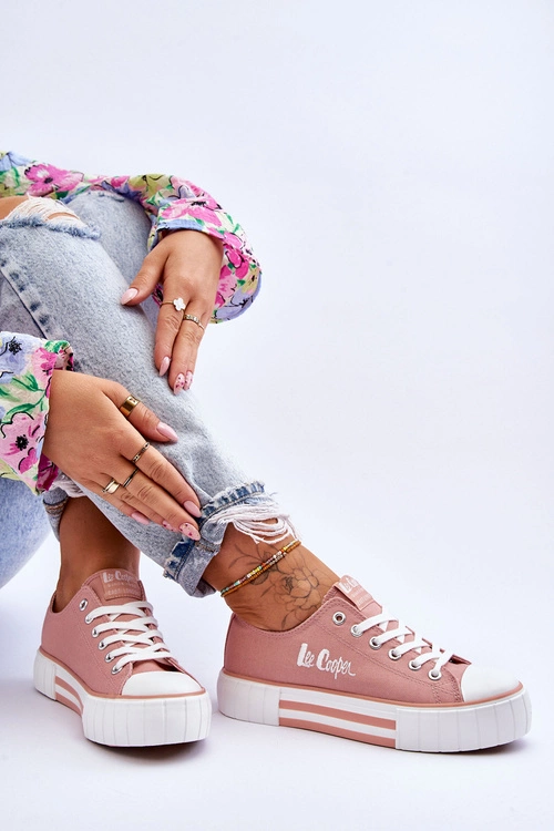 Damskie Trampki Na Platformie Lee Cooper LCW-23-31-1804L Różowe