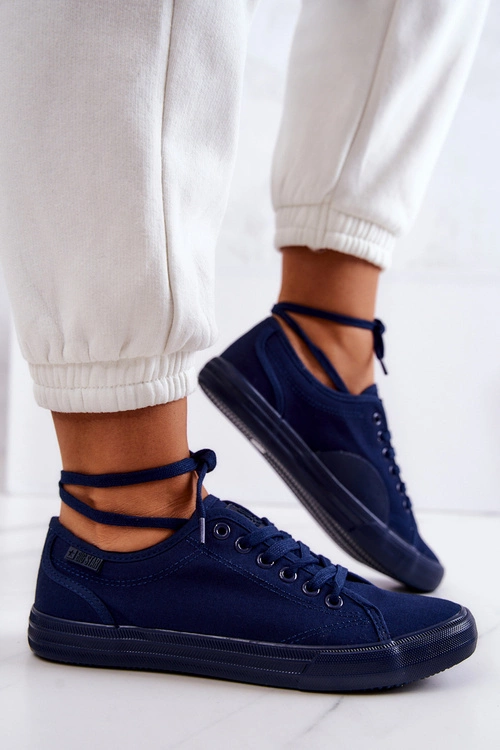 Niskie Damskie Tenisówki Big Star JJ274067 Granatowe