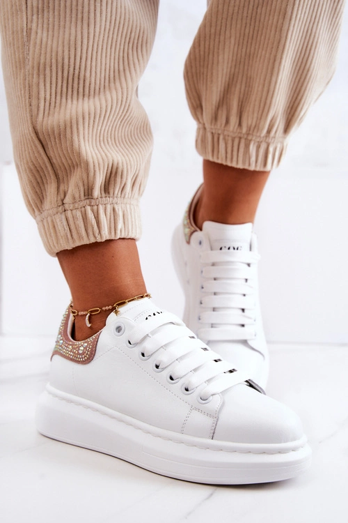 Damskie Buty Sportowe GOE JJ2N4051 Biało-Różowe