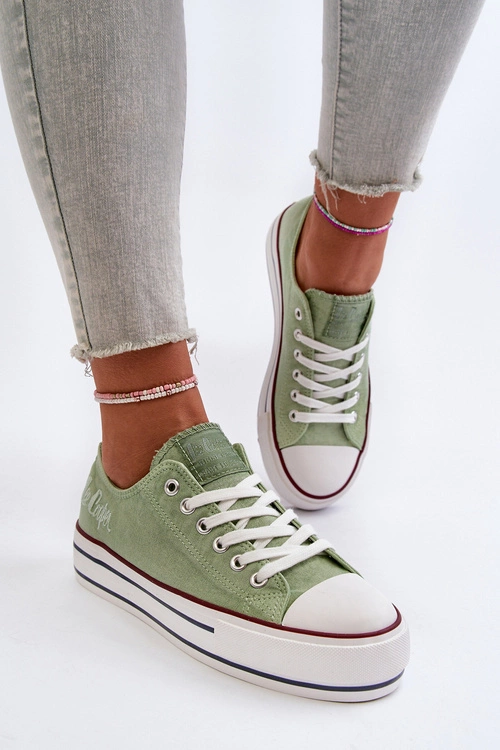 Trampki Damskie Na Grubej Podeszwie Lee Cooper LCW-24-31-2217 Zielone