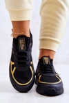 Damskie Sneakersy Big Star JJ274A195 Czarno-Złote