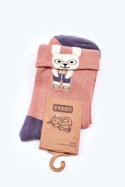 Dziecięce Skarpetki Bawełniane Z Króliczkiem COSAS Pomarańczowe
