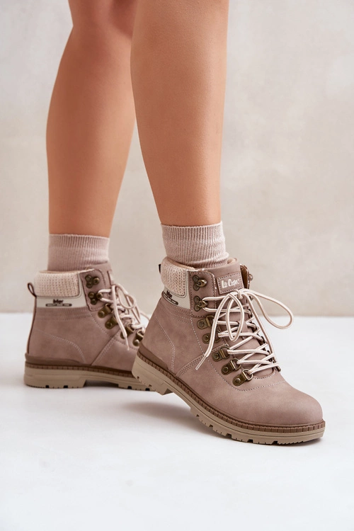 Ocieplane Trapery Damskie Lee Cooper LCJ-24-03-3042 Ciemnobeżowe