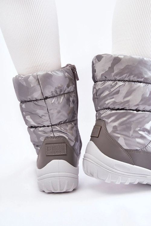 Damskie Wysokie Śniegowce Big Star KK274600 Szare