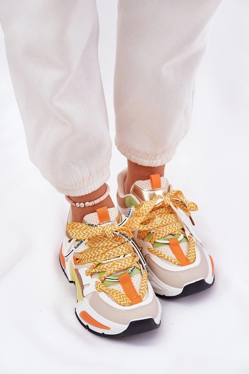 Sneakersy Buty Sportowe Damskie Z Podwójnym Sznurowaniem Multikolor Efobell