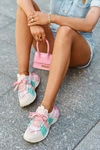 Damskie Modne Buty Sportowe Sznurowane Różowo-Miętowe Chillout!