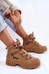 Damskie Buty Trekkingowe Trapery Lee Cooper LCJ-22-31-1442 Brązowe